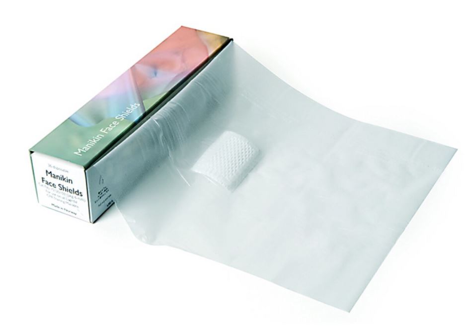 Manikin Face Shields 6 rolls of 36 sheets